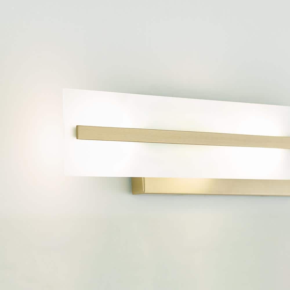 Satin Brass 3-Light Outdoor Cylinder Wall Sconce