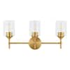 Home Decorators Collection Ayelen 3-Light Matte Brass Modern Bathroom ...