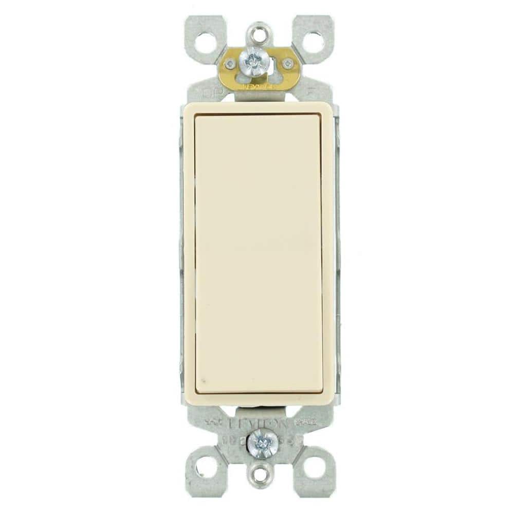 Leviton Decora 15 Amp Single Pole Ac Quiet Switch Light Almond 10
