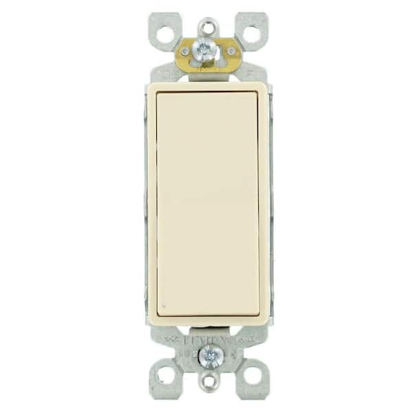 Leviton Ivory Single Pole Switch 15 Amp 120-Volt AC Quiet Switch  10 PACK 