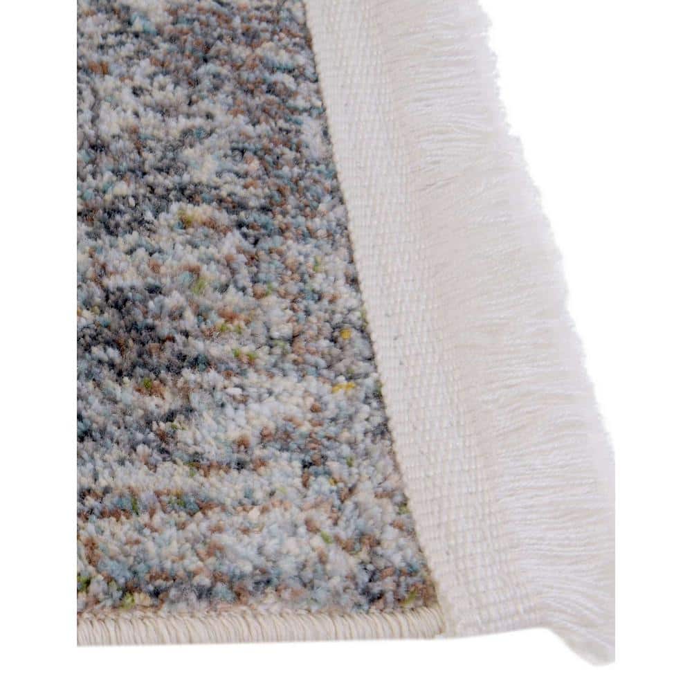 Gray Synthetic Floral Motif 8' x 10' Reversible Area Rug