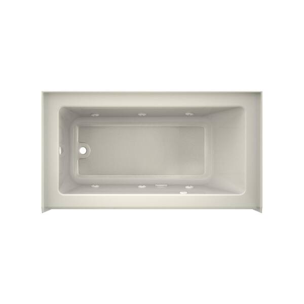 JACUZZI Projecta 60 in. x 32 in. Acrylic Left Drain Rectangular Low