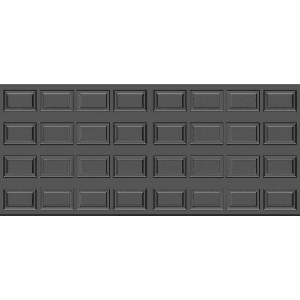 Classic Steel Short Panel 16 ft. x 7 ft. Insulated 18.4 R-Value Charcoal Garage Door without windows price history on PriceWatchPro