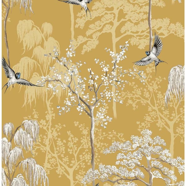 Songbird Ochre | Holden Wallpaper | 13151 | WonderWall by Nobletts