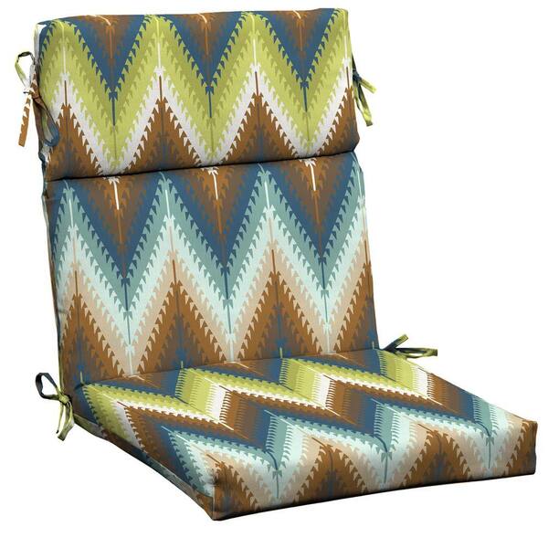 Hampton Bay 21 x 20 Outdoor Dining Chair Cushion in Standard Pueblo Flame