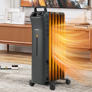 1500-Watt Electric Heater Oil Filled Space Heater with Adjustable Thermostat