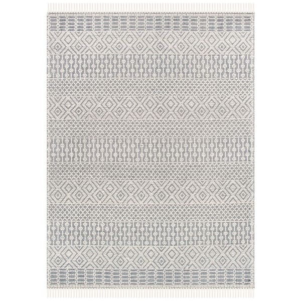 Natura 12 ft. x 18 ft. Ivory/Navy Geometric Area Rug