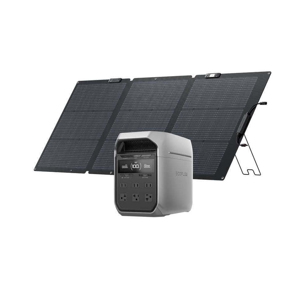 EcoFlow DELTA 3 1024Wh+ソーラーパネル160W+α 新品 ecoflow-solar-generators-d3p-