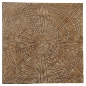 47 in. x 47 in. Brown Wood Coastal Abstract Wall Decor