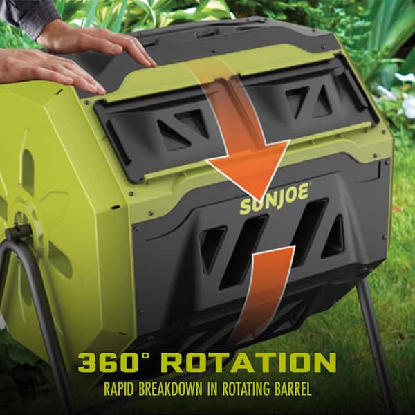 Sun Joe 42 Gal. All-Season Outdoor Tumbling Composter with Dual