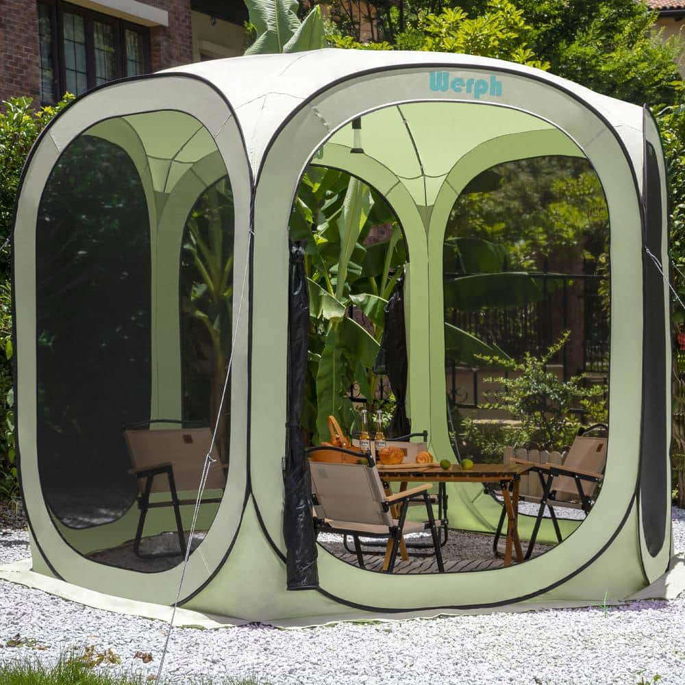 Reviews for Werph 10 ft. x 10 ft. Green Portable Canopy Tent with Mesh