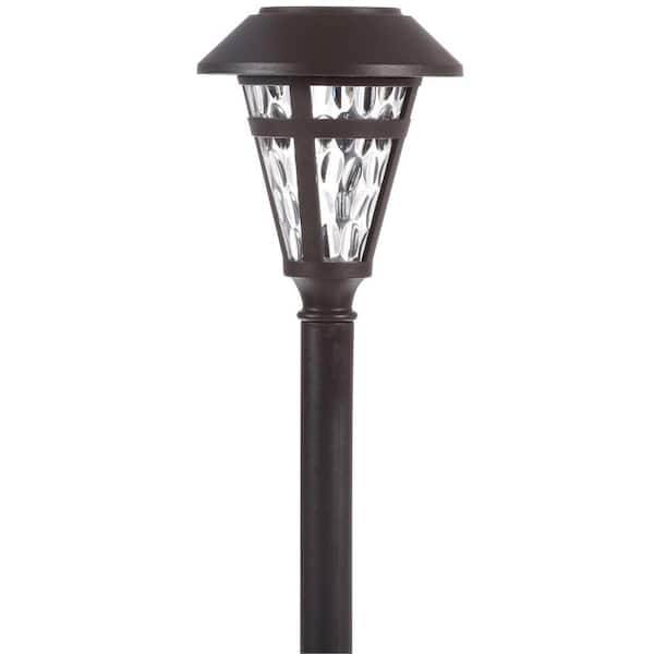 Hampton Bay Bronze Solar LED Cage Pathway Light Set (6-Pack)