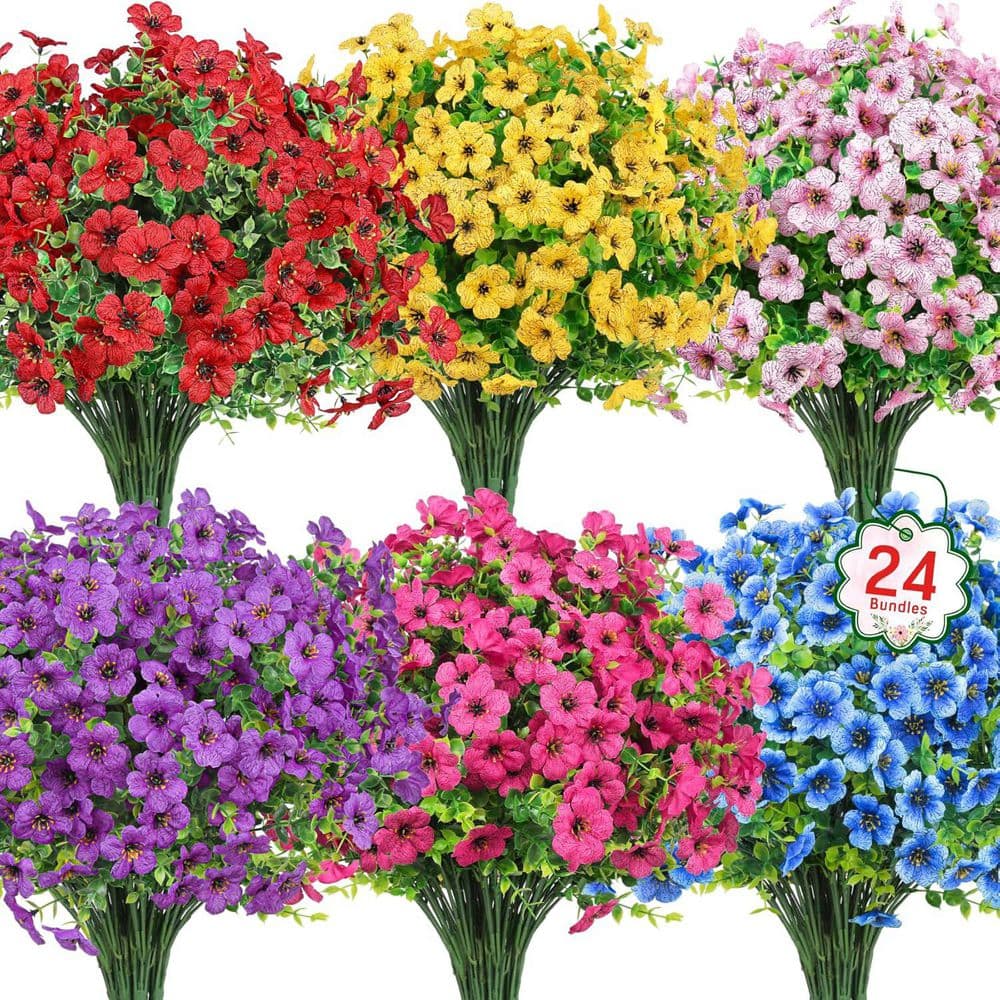 13.8 in. Multi-colored Indoor/Outdoor Artificial Daisy Flowers