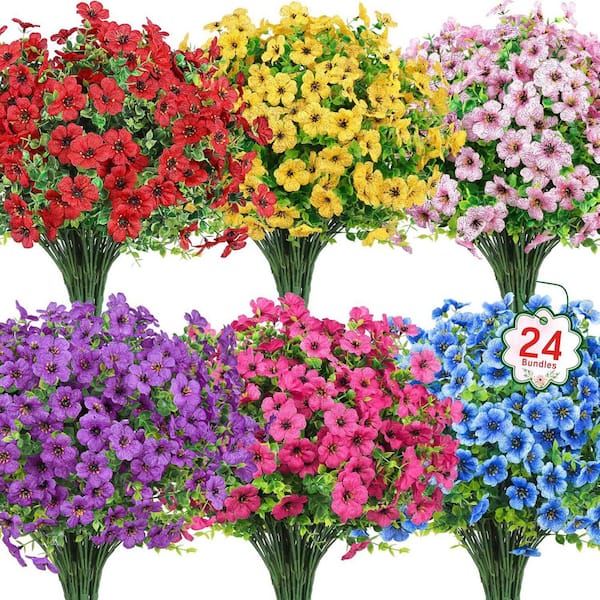 13.8 in. Multi-colored Indoor/Outdoor Artificial Daisy Flowers