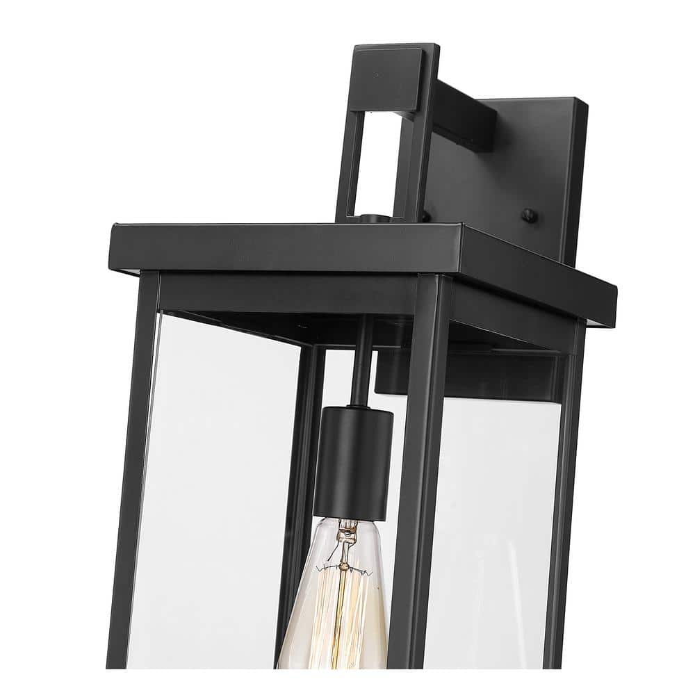 Barkeley 22" Black Bronze Steel Outdoor Wall Sconce