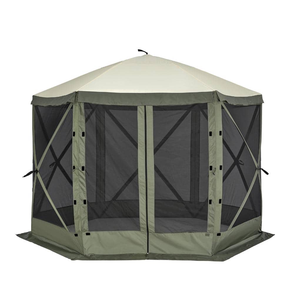 10 ft. x 10 ft. Pop-Up Camping Screen Tent with Mesh & Privacy Panels – Instant Outdoor Gazebo Shelter, Green price history on PriceWatchPro