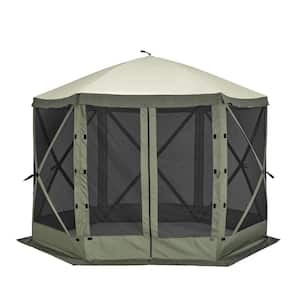 ToolCat 10 ft. x 10 ft. Pop-Up Camping Screen Tent, 6-Sided Gazebo