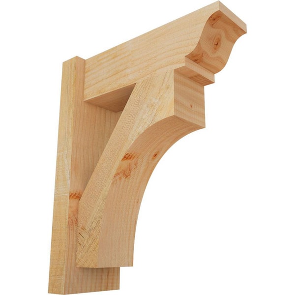 Ekena Millwork 6 in. x 20 in. x 16 in. Douglas Fir Westlake Traditional Rough Sawn Outlooker