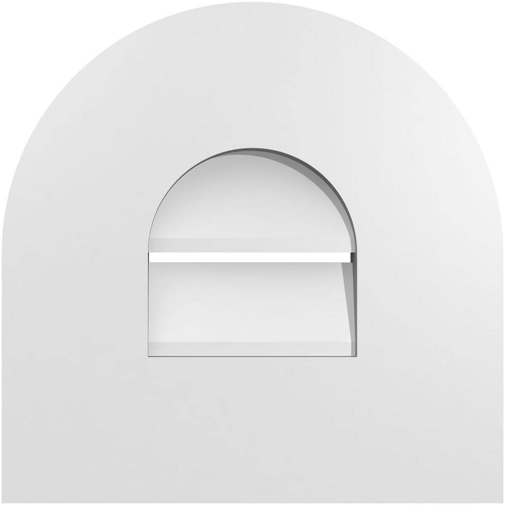 12 in. x 12 in. Round Top Surface Mount PVC Gable Vent: Functional with Standard Frame price history on PriceWatchPro