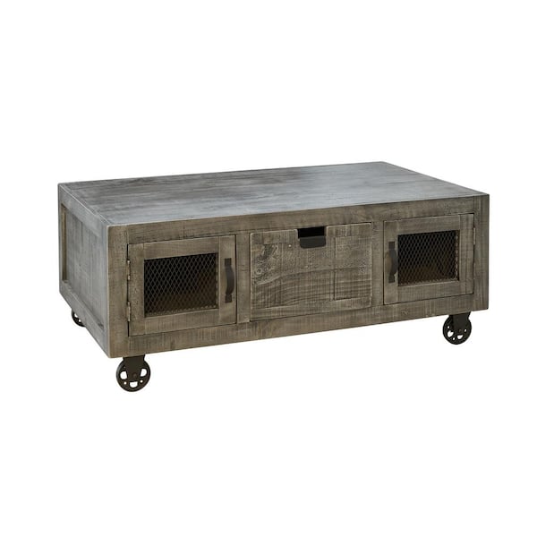 Picket House Furnishings Micah 46 in. Rectangular Storage Coffee Table in Gray