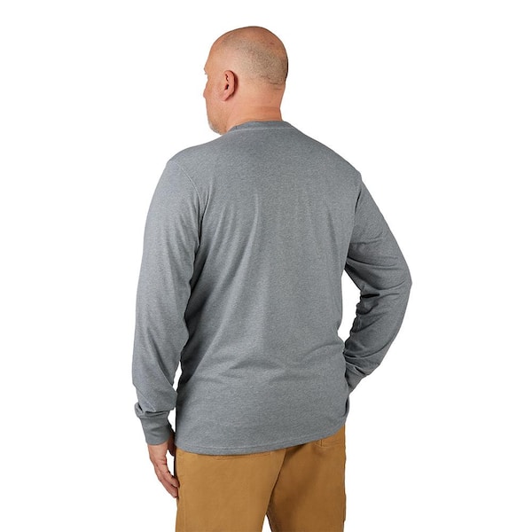 Milwaukee Men's Large Gray Cotton/Polyester Long-Sleeve Hybrid