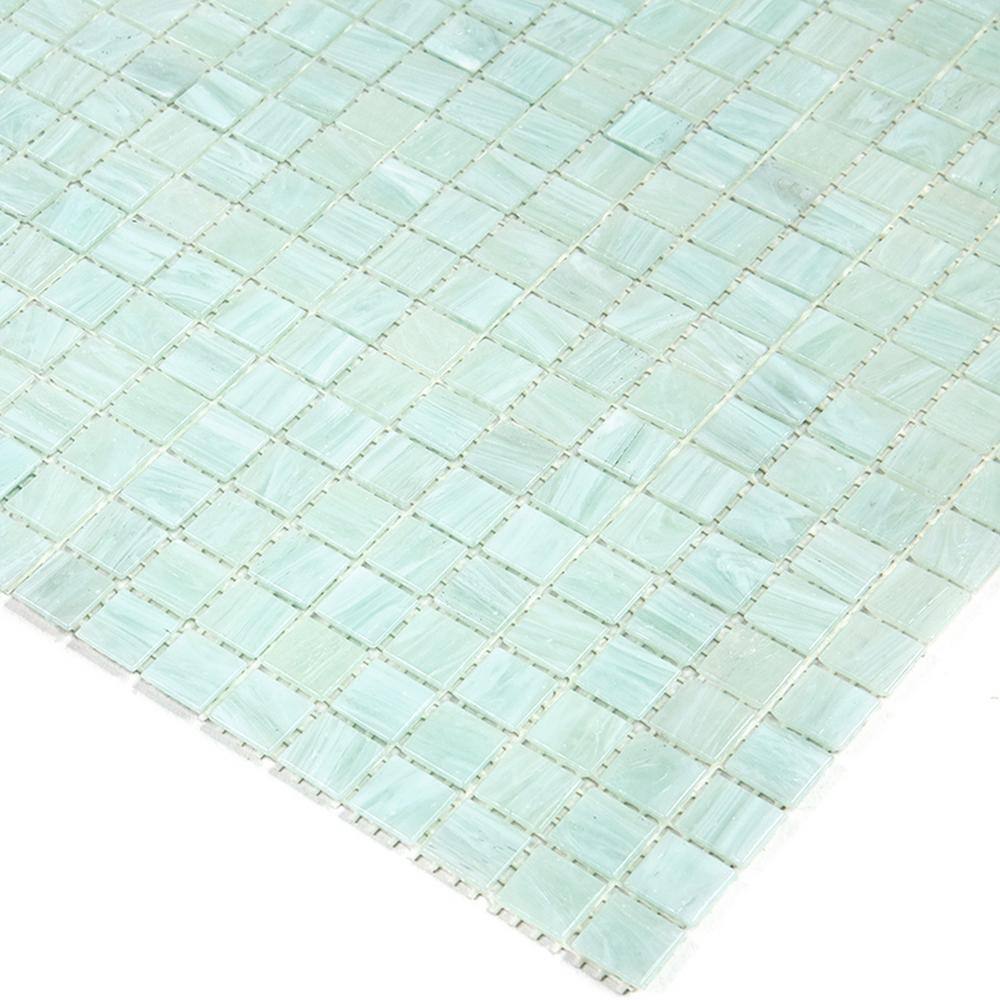 Ice Green Iridescent Glass Mosaic Wall and Floor Tile