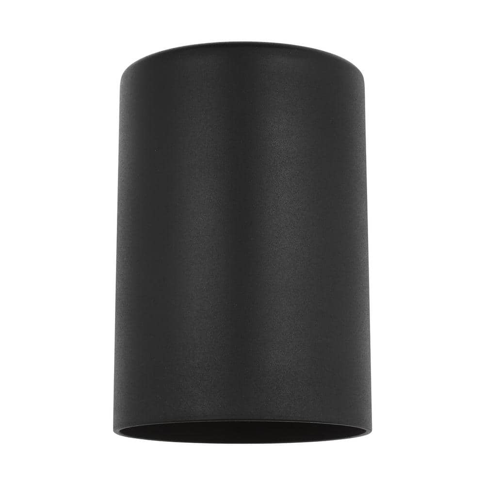 Textured Black Cylinder Outdoor Wall Sconce