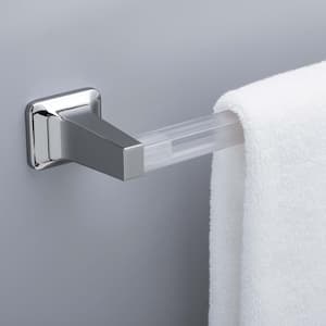 24 in. Wall Mounted Replacement Towel Bar Rod in Clear