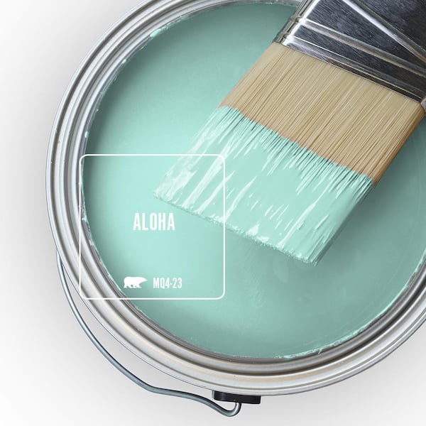 BEHR MARQUEE 1 gal. #MQ4-21 Caicos Turquoise One-Coat Hide Satin Enamel Interior Paint & Primer