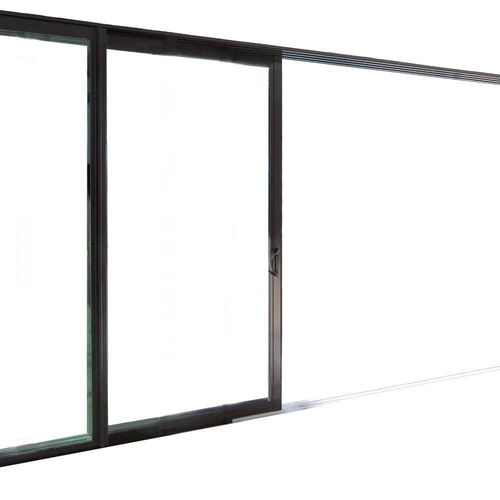 TEZA DOORS 96 in. x 80 in. Right Slide Black Finished Alum. MultiSlide