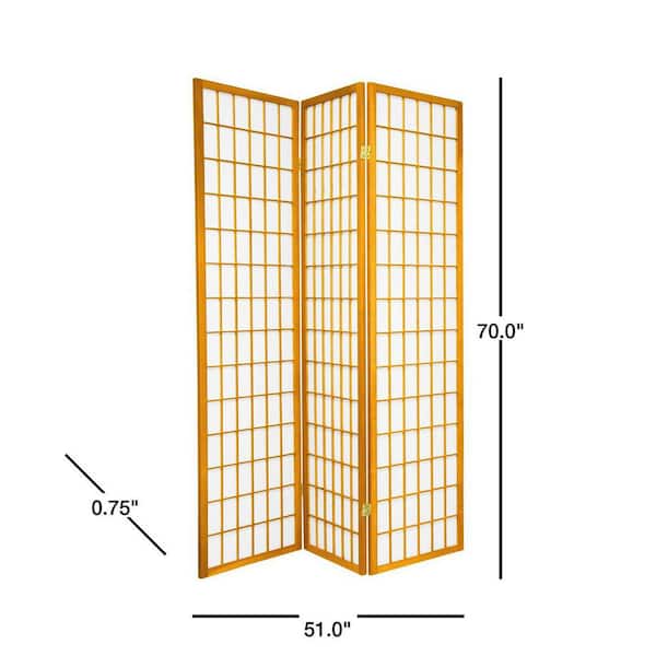 6 ft. Honey 3-Panel Room Divider