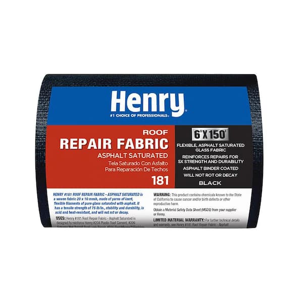 181 Asphalt Saturated Black Roof Repair Fabric 6 in. x 150 ft.