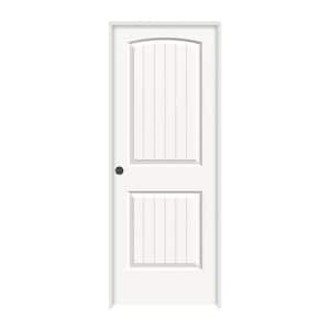 30 in. x 80 in. Santa Fe White Painted Right-Hand Smooth Solid Core Molded Composite MDF Single Prehung Interior Door