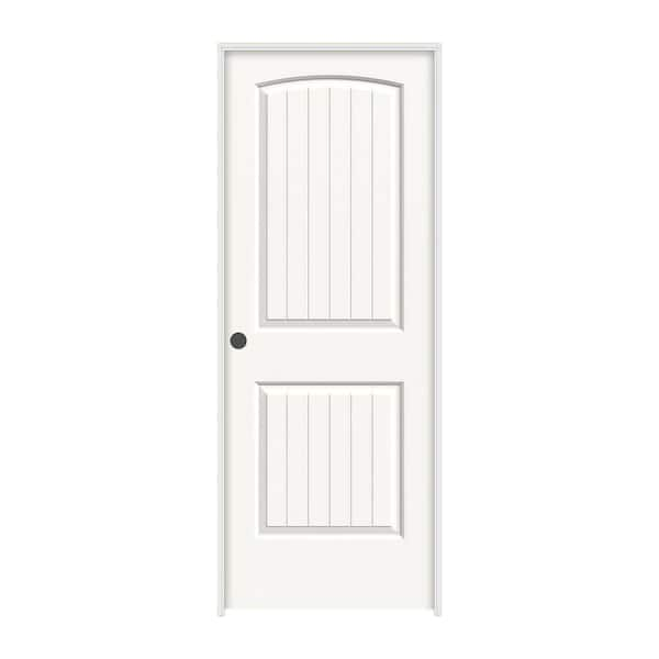 JELD-WEN 24 in. x 80 in. Santa Fe White Painted Right-Hand Smooth Molded Composite Single Prehung Interior Door