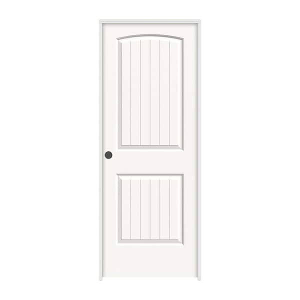 JELD-WEN 32 in. x 80 in. Santa Fe White Painted Right-Hand Smooth Molded Composite Single Prehung Interior Door