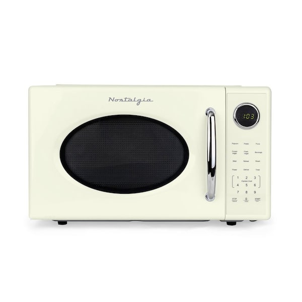 Retro Microwave-1.1 cu. ft. and 1000 Watt Countertop Microwave-Ivory