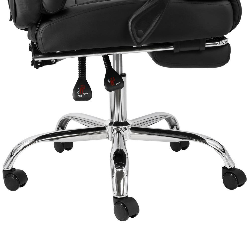 Black PU Leather High Back Ergonomic Executive Swivel Chair