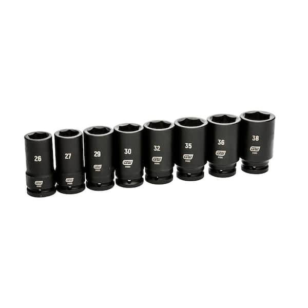 DCUセット GEARWRENCH 3/4 in. Drive Metric 6-Point Deep Impact Socket