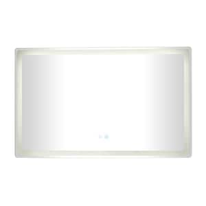 30 in. x 47 in. Rectangle Frameless Silver Anti Fog Mirror with LED Light
