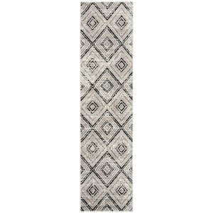 Skyler Gray/Black 2 ft. x 14 ft. Geometric Runner Rug