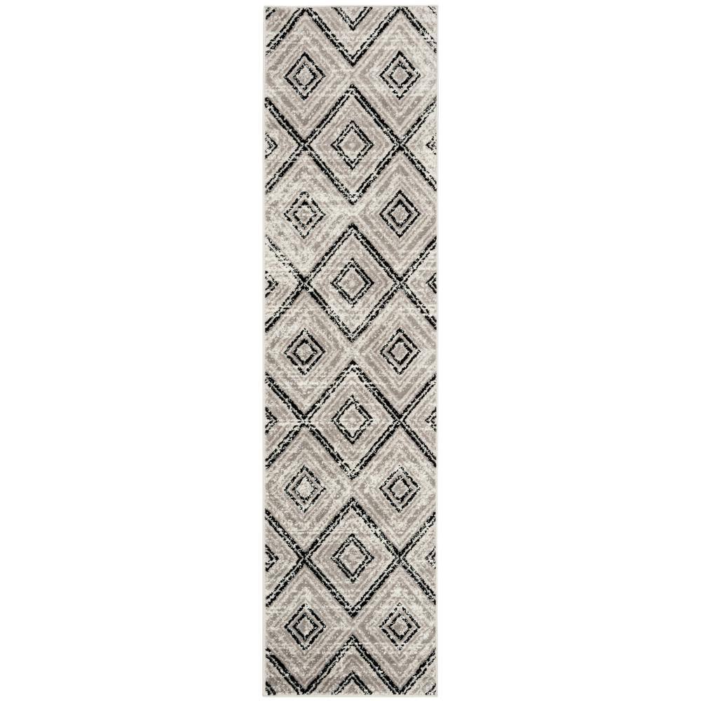 Skyler Silver Medallion Easy Care Runner Rug