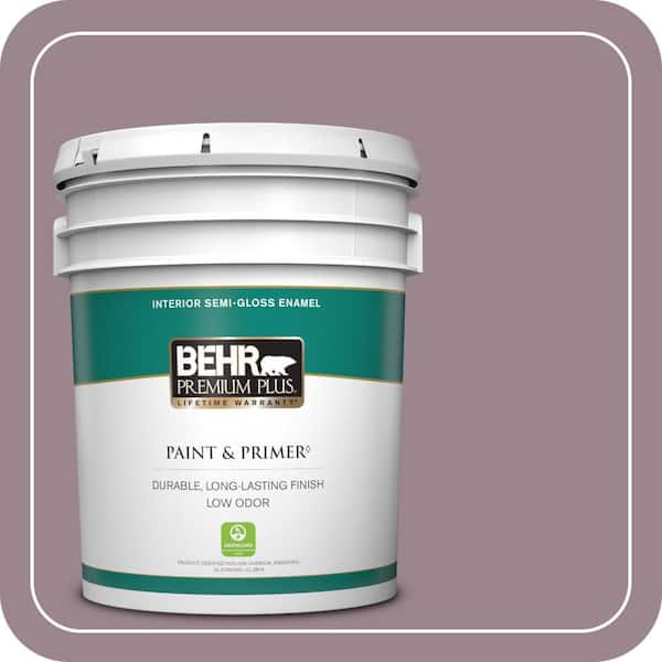 BEHR PREMIUM PLUS 5 gal. #PPU17-14 Dream Sunset Semi-Gloss Enamel Low Odor Interior Paint & Primer