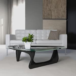 Imperial 51 in. Black Triangle Glass Coffee Table