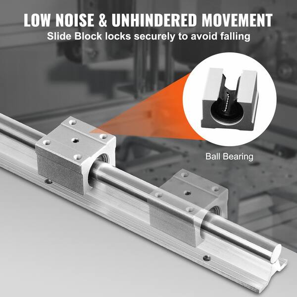 thumbnail image 2 of VXB SGR20 2-Foot Linear Motion Guide Rail With 5 SGB20UU Bearings 2 of 6