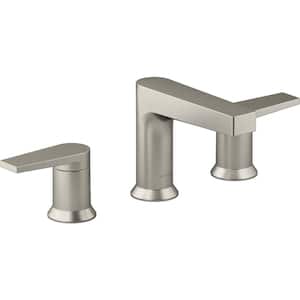 Taut 8 in. Widespread Double Handle Bathroom Faucet in Vibrant Brushed Nickel