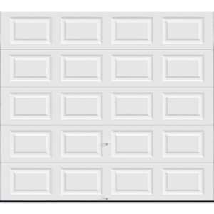 Classic Steel Short Panel 9 ft x 8 ft Insulated 18.4 R-Value  White Garage Door without Windows