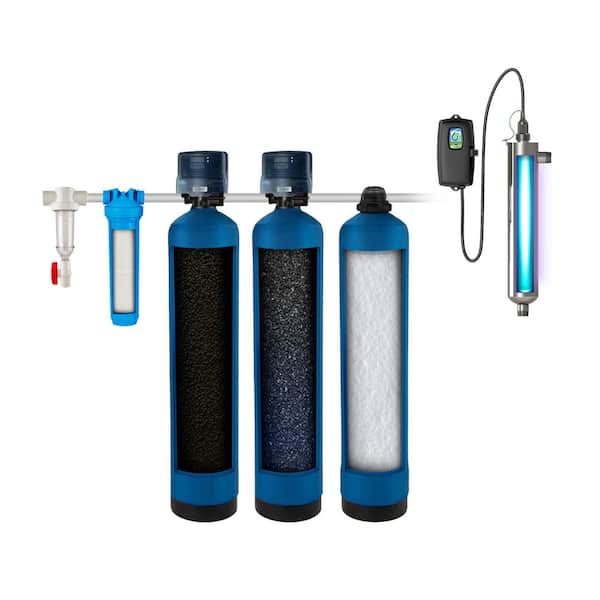 Whole House Iron Carbon Filter Salt-Based Water Softener with UV