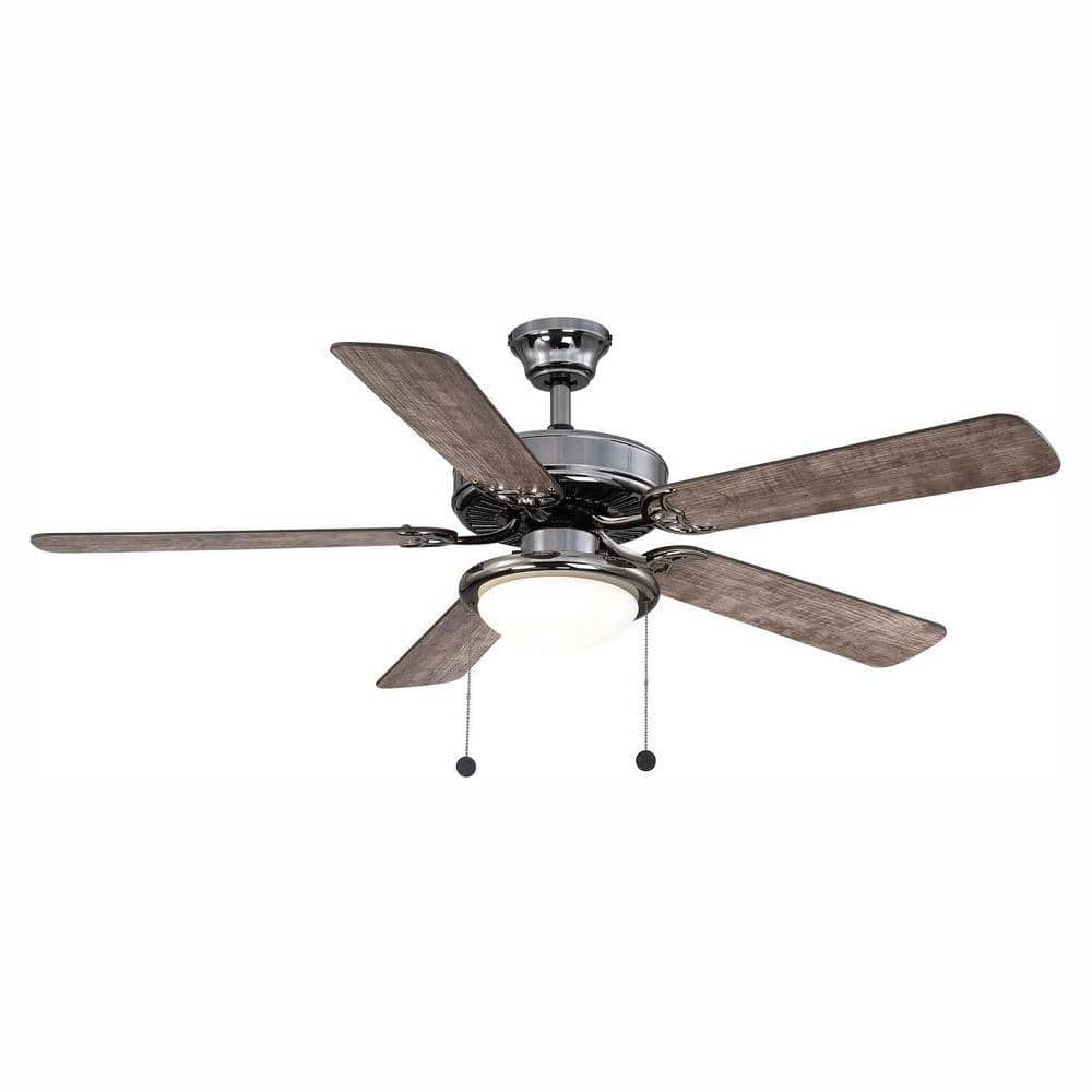 PRIVATE BRAND UNBRANDED Trice 52 in. LED Gunmetal Ceiling Fan with Light Kit YG269B GM The Home Depot