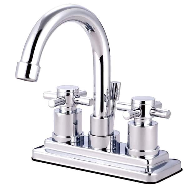 Kingston Brass Concord 4 in. Centerset 2-Handle Bathroom Faucet in Chrome