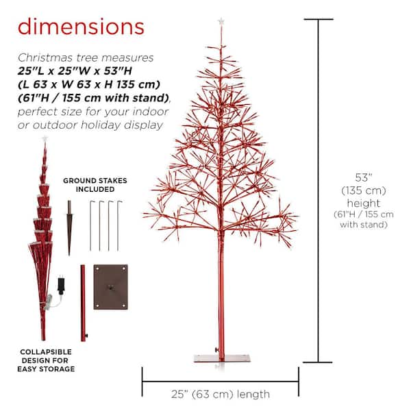 Alpine Corporation 53/61 in. Tall Indoor/Outdoor Artificial